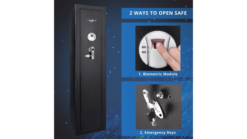 Barska Large Biometric Rifle Safe, Black AX11898