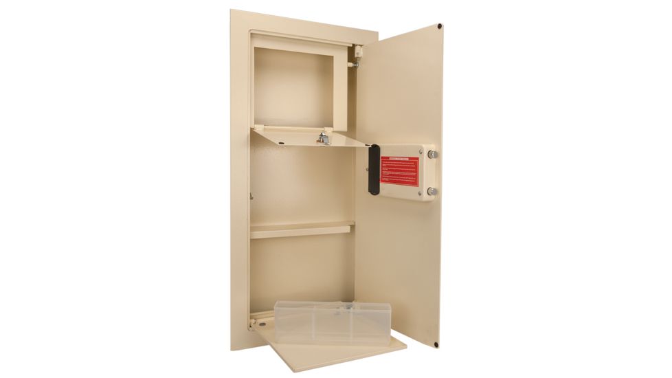 Barska Large Biometric Wall Safe,30x13.6x3.5in,Cream AX12408
