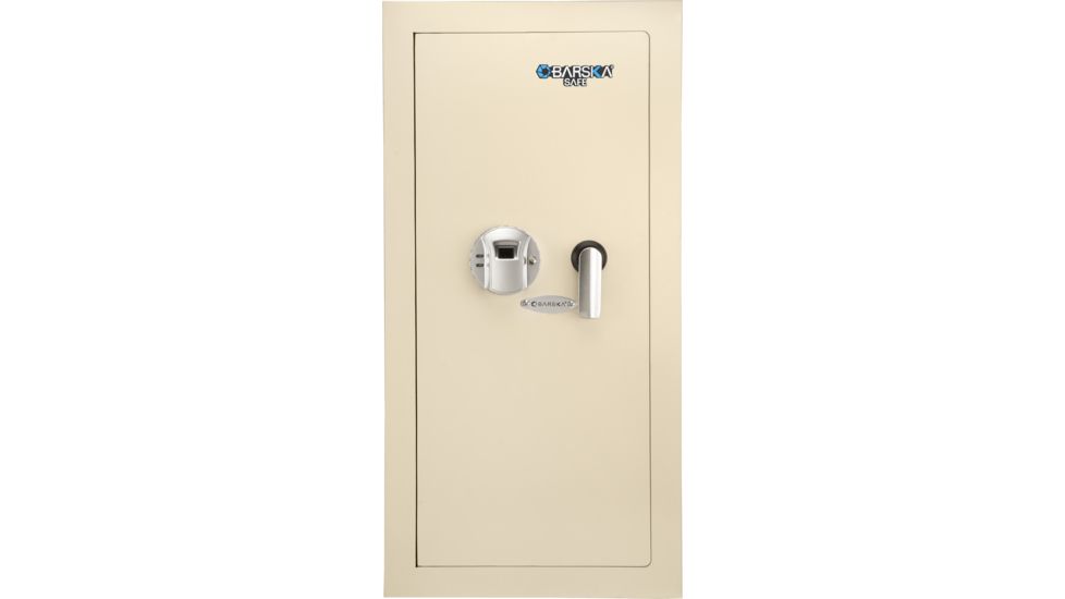 Barska Large Biometric Wall Safe Left Opening,Cream AX12880