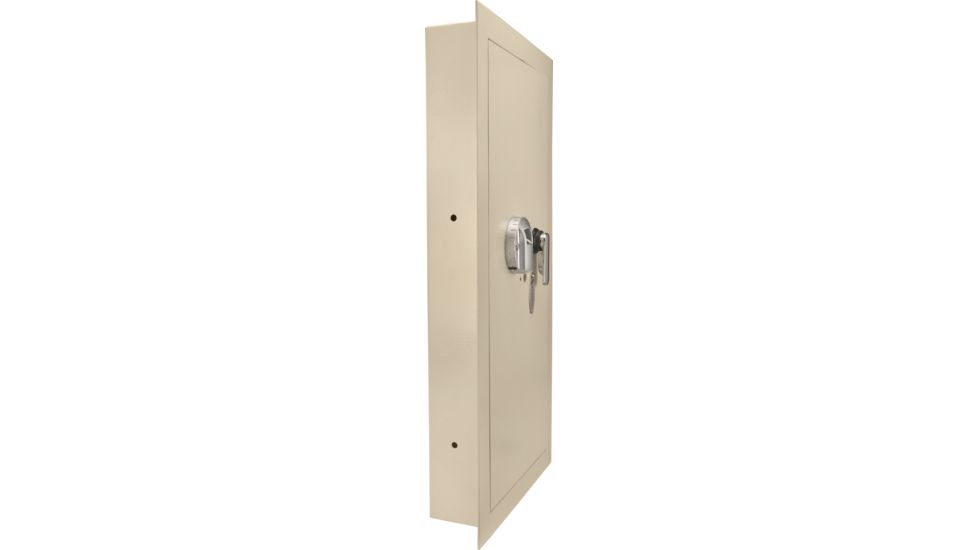Barska Large Biometric Wall Safe Left Opening,Cream AX12880