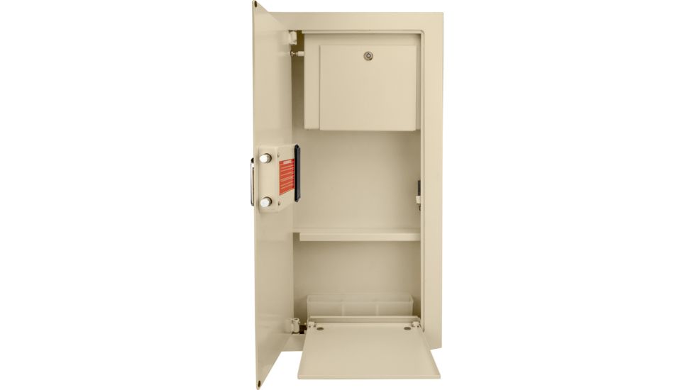 Barska Large Biometric Wall Safe Left Opening,Cream AX12880