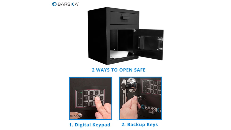 Barska Large Keypad Depository Safe, Black AX11930