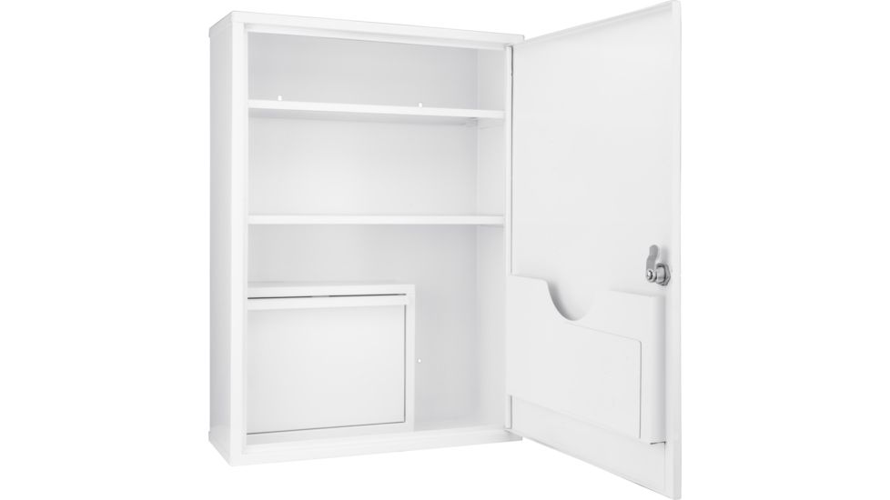 Barska Large Medical Cabinet,15x5.5x20.9in,White CB12824