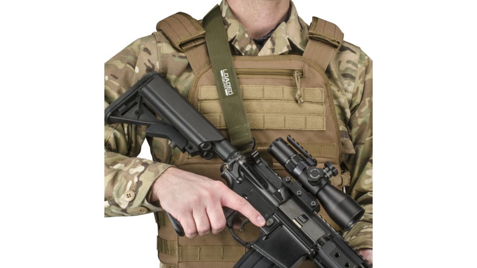 Barska Loaded Gear CX-100 Tactical Single Point Rifle Sling,OD Green BI12790