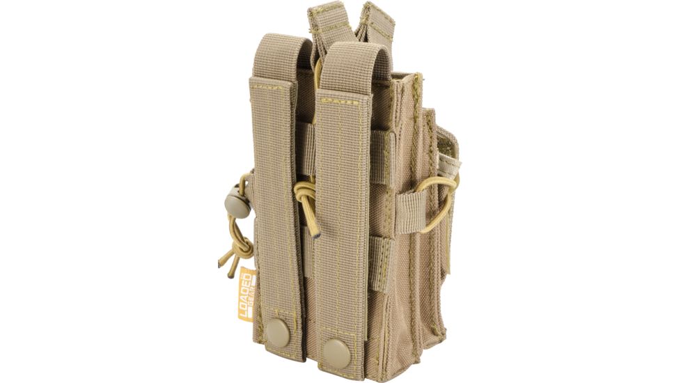 Barska Loaded Gear CX-950 Dual Stacked Rifle and Handgun Mag Pouch,Flat Dark Earth BI13014