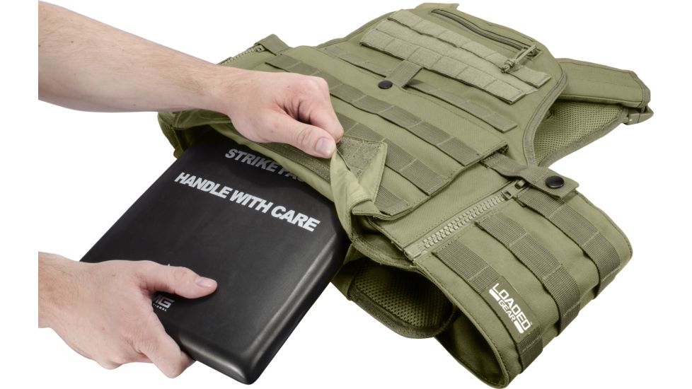 Barska Loaded Gear VX-500 MOLLE Plate Carrier Tactical Vest,OD Green BI12290