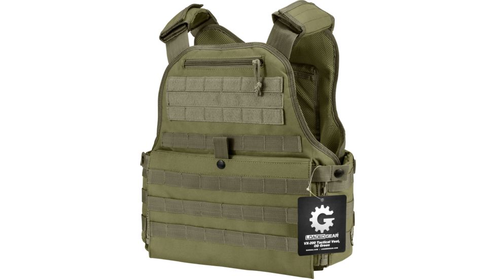 Barska Loaded Gear VX-500 MOLLE Plate Carrier Tactical Vest,OD Green BI12290