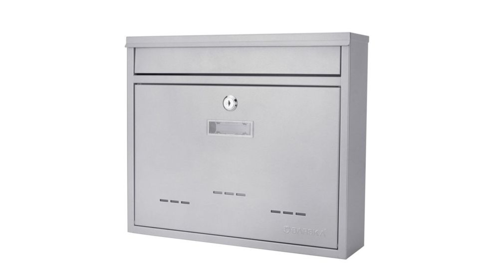 Barska Locking Wall Mount Mailbox, White, Medium, CB13252