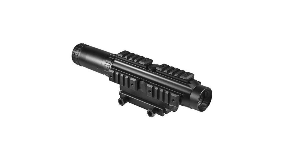 Barska Multi-Rail Electro Sight Cross IR Reticle Rifle Scope, Black, 1-4x24 - AC11416