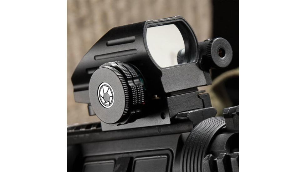 Barska Multi Reticle Electro Sight with Red Laser, Black AC12136