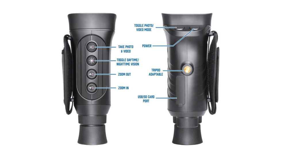 Barska NV-1 6x25mm Night Vision Infrared Digital Monocular, Matte Black, BQ14070