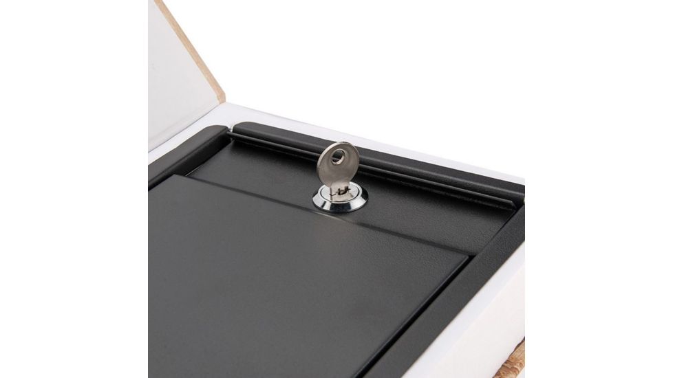 Barska Paris and London Dual book Lock box Safe w/ Key Lock, Tan, Outer Size 7.5 x 3.5 x 10.5 in CB12470