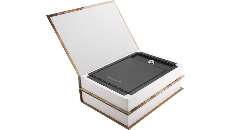 Barska Paris and London Dual book Lock box Safe w/ Key Lock, Tan, Outer Size 7.5 x 3.5 x 10.5 in CB12470