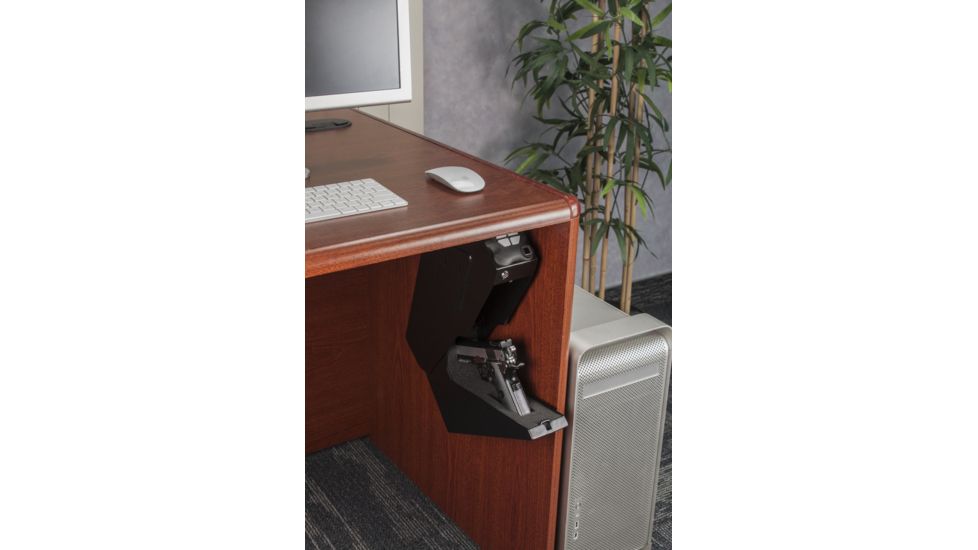 Barska Quick Access Biometric Handgun Desk Safe, Black, Medium, AX13092