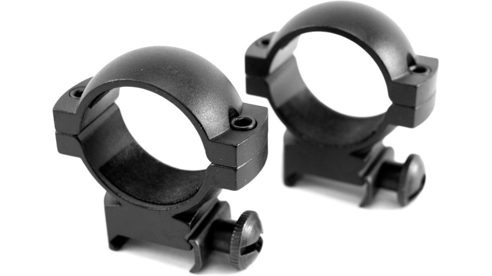 Barska Rifle Scope Rings - 1in, High Height, Matte Black, Weaver - AI10336