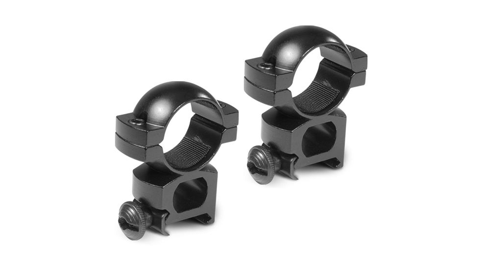 Barska Rifle Scope Rings - 1in, Extra High Height, Matte Black, Weaver See-Thru - AI10468