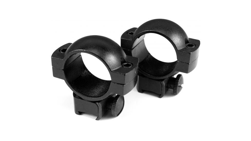 Barska Rifle Scope Rings - 1in, High Height, Matte Black, Dovetail See-Thru, Airgun .22 - AI10344