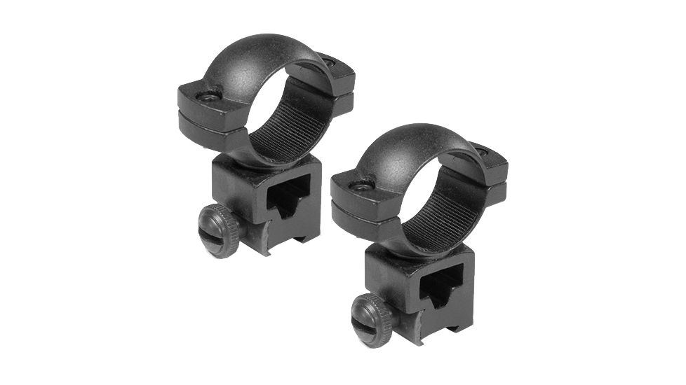 Barska Rifle Scope Rings - 1in, High Height, Matte Black, Dovetail See-Thru, Airgun .22 - AI10344