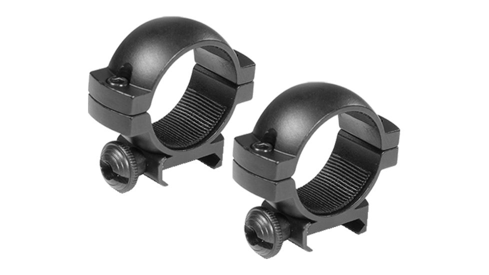 Barska Rifle Scope Rings - 1in, Standard Height, Matte Black, Weaver - AI10334