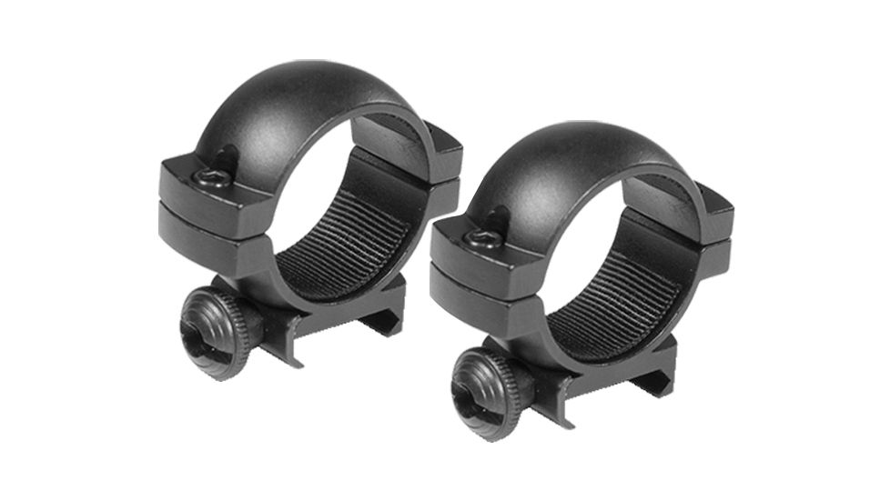 Barska Rifle Scope Rings - 30mm, Low Height, Matte Black, Weaver - AI10338