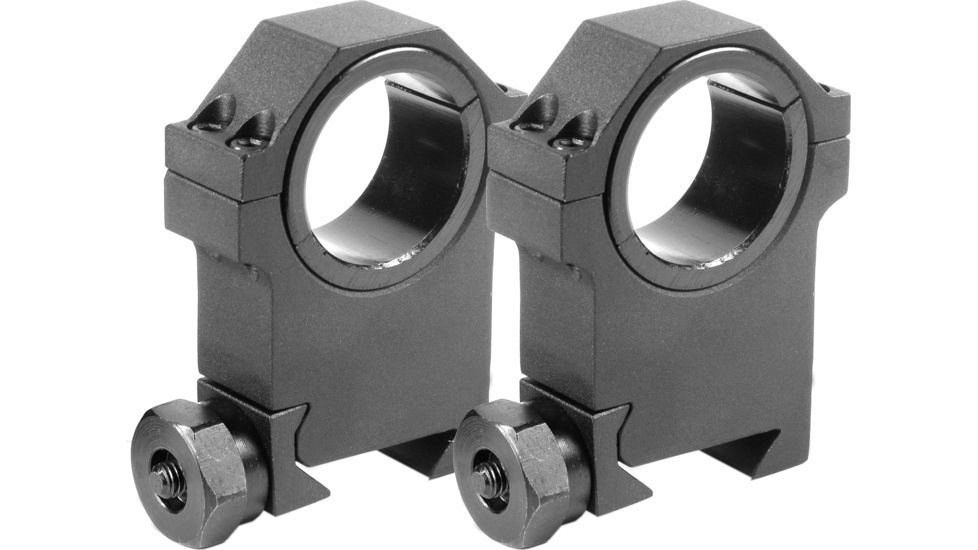 Barska Rifle Scope Rings - 30mm w/ 1in Insert, Extra High Height, Matte Black, HD Weaver Style - AI11063