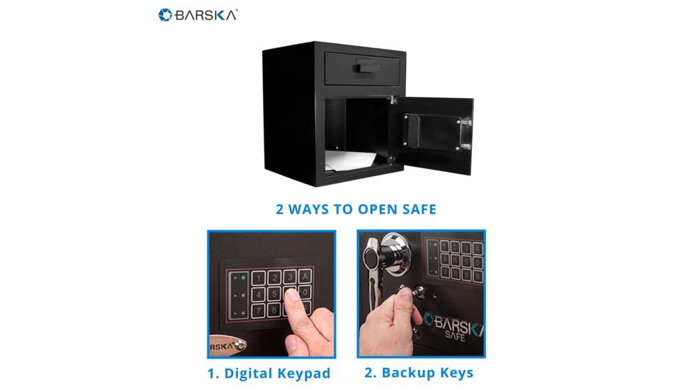 Barska Standard Keypad Depository Safe, Black AX11932