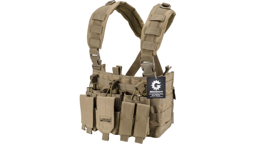 Barska Tactical Chest Rig VX-400 Loaded Gear,Flat Dark Earth, BI12792