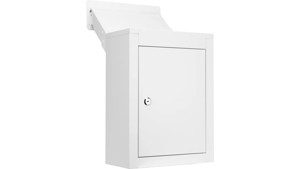 Barska Through-The-Wall Drop Box w/Adjustable Chute, White, Medium, CB13954