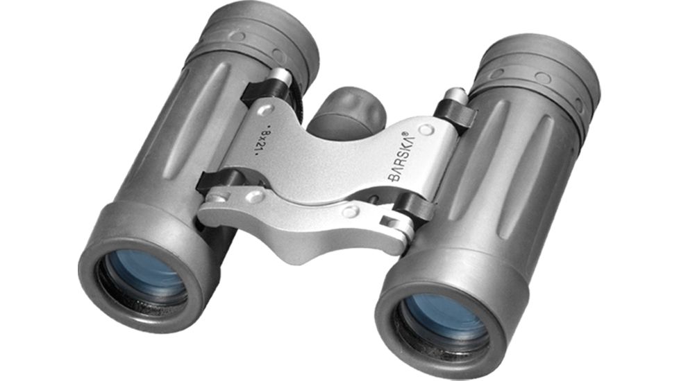 Barska Trend 8x21 Roof Bk-7 Prism Compact Binoculars, Gray - AB10124