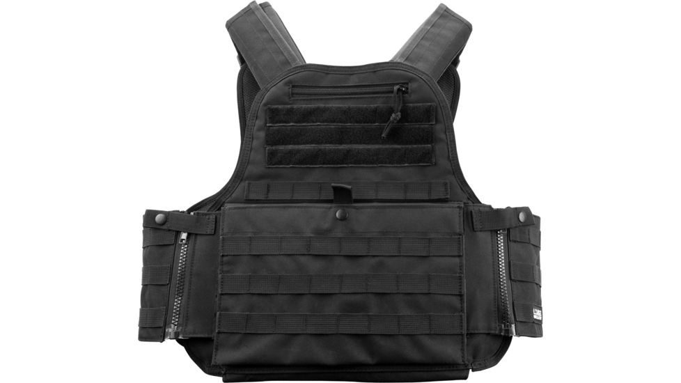 Loaded Gear VX-500 Plate Carrier Tactical Vest, Black, 20.5 in. Long, Adjustable 44-to-57-in. Torso 193914