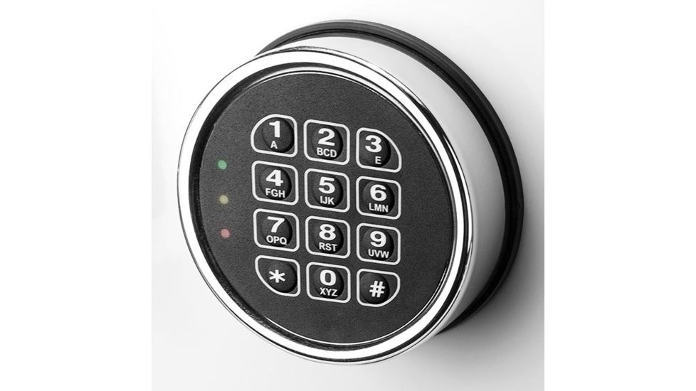 Barska White Keypad Jewelry Safe, Dark Interior, Steel, White, Outer Size 18 x 14 x 17.5 in AX12732