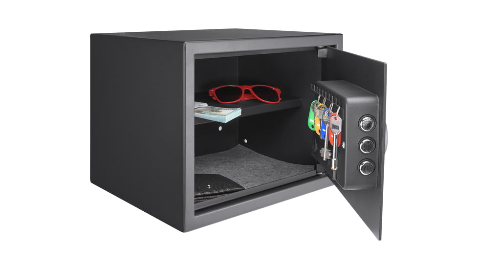 Barska WL80 WardenLight 0.8 Cu. ft Digital Keypad Safe with Interior LED Light, Black, Small, AX13748