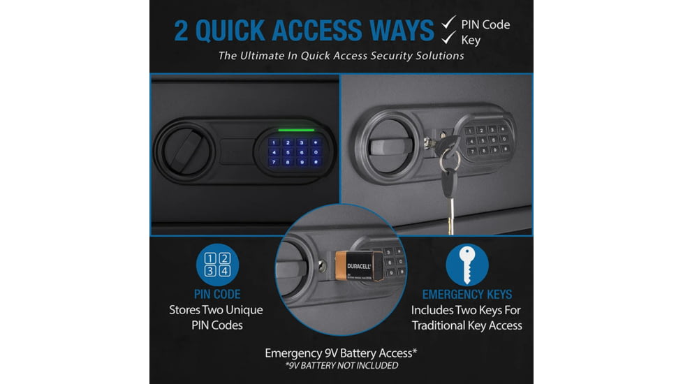 Barska WL80 WardenLight 0.8 Cu. ft Digital Keypad Safe with Interior LED Light, Black, Small, AX13748