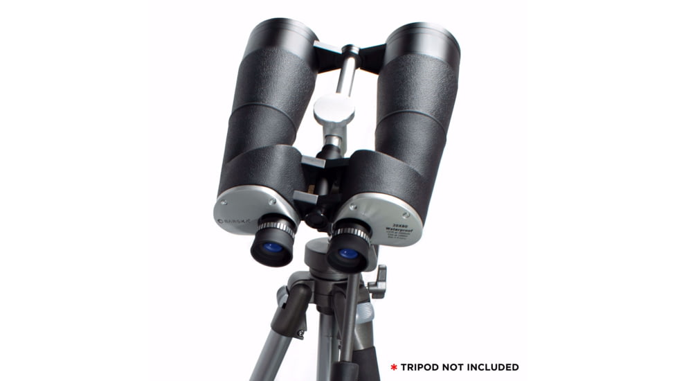 Barska WP Cosmos 20x80mm BAK-4 Prism Astronomical Binoculars w/ Premium Carrying Case, Metal, Black, Medium, AB13640