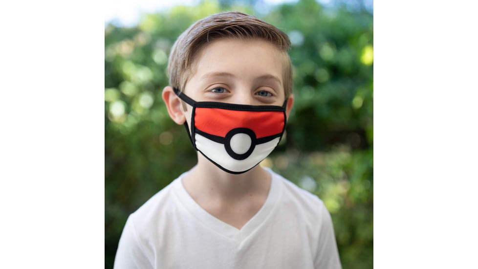Bartact Kids Reversible 2 Ply Polyester Reusable Washable Face Mask Cover w/ Filter Slot, Small, Pokemon Pikachu, FMPOKEMN