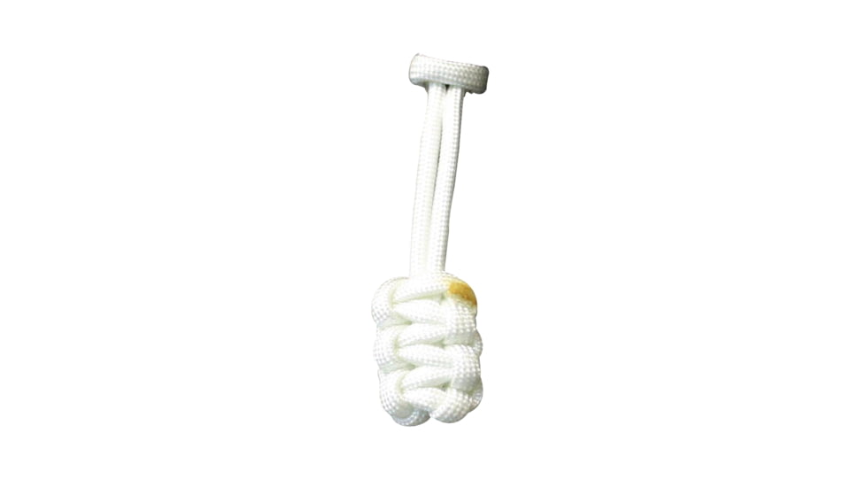 Bartact Paracord Zipper Pull w/ Key Ring, Set of 5, White, XXPZ5W