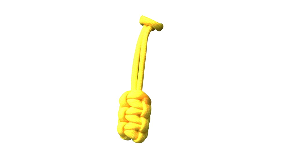 Bartact Paracord Zipper Pull w/ Key Ring, Set of 5, Yellow, XXPZ5Y