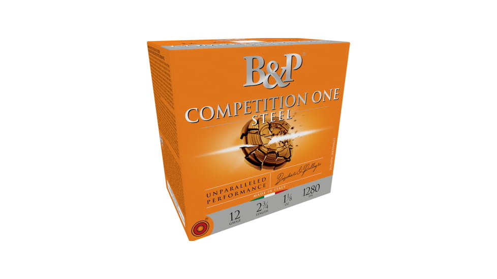 Baschieri &amp; Pellagri Competition One 12 Gauge 1 oz 2.75in Steel Shotgun Ammo, #7.5, 25 Rounds, 12B1GCP7