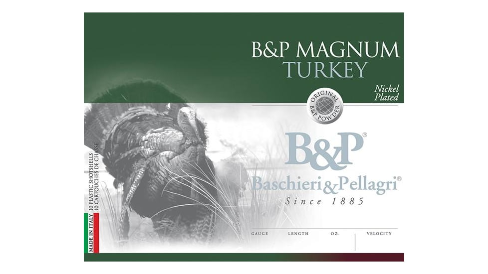 Baschieri &amp; Pellagri Magnum Turkey Shotshells 20 ga 3in 1-1/4 oz. 1100 fps Size 4 10/ct, CA7C03MTB001