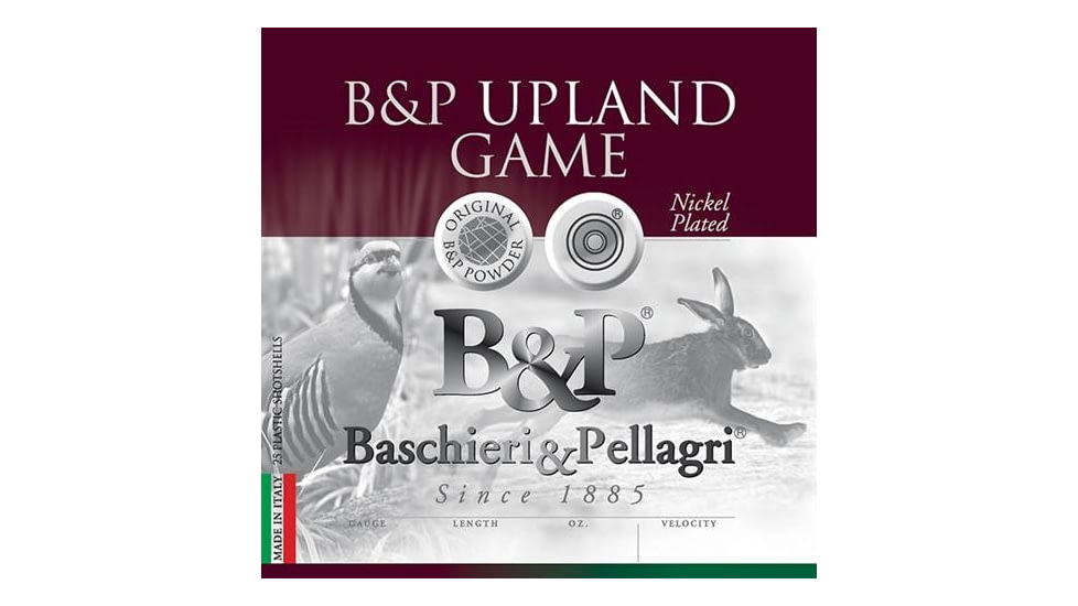 Baschieri &amp; Pellagri Upland Game Shotshells- 410 ga 3 In 3/4 oz Size 8.5 1125 fps 25/ct, 4103BUP8