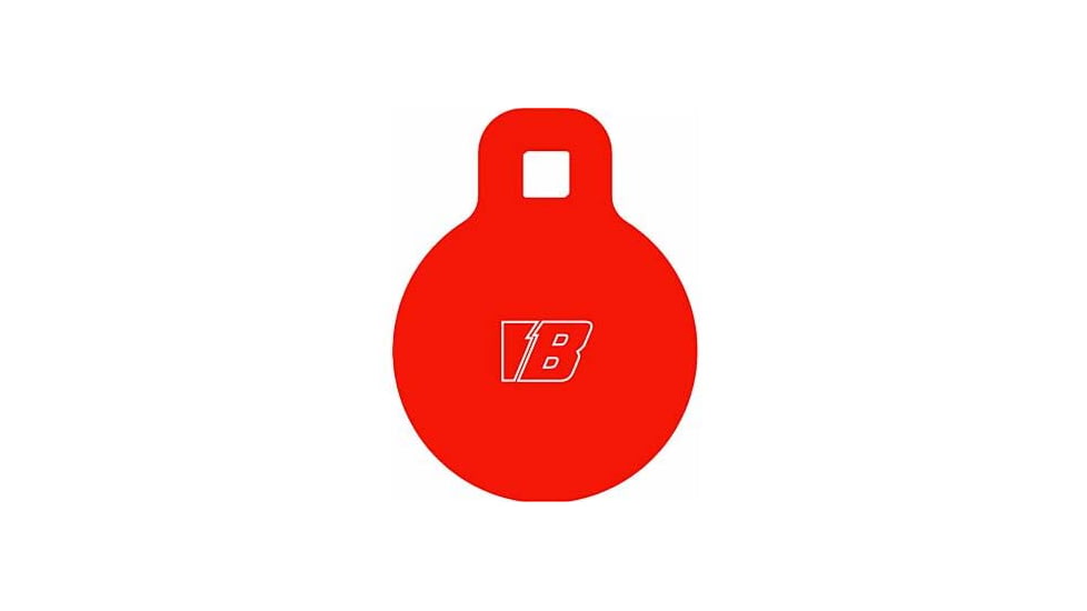 Bash Target Supply AR-500 Steel Target Gong Round 4 in, 5/16 in Thick, Powder Coated Red