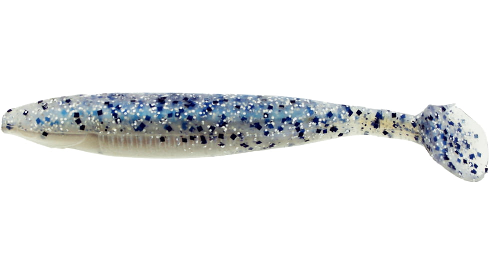 Bass Assassin Bang Lures Die Dapper Swimbait, 3.5in, 10 per Pack, Crystal Shad, 3.5, DDA78343