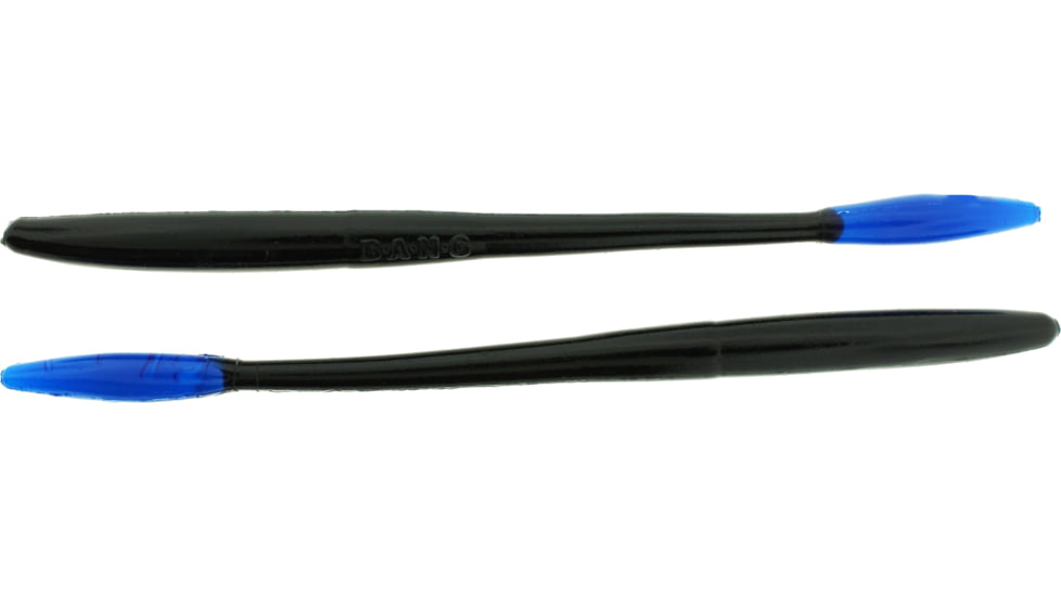 Bass Assassin BANG Lures Tapout, 6in, 12 per Pack, Black/Blue Tail, 6, TO59200