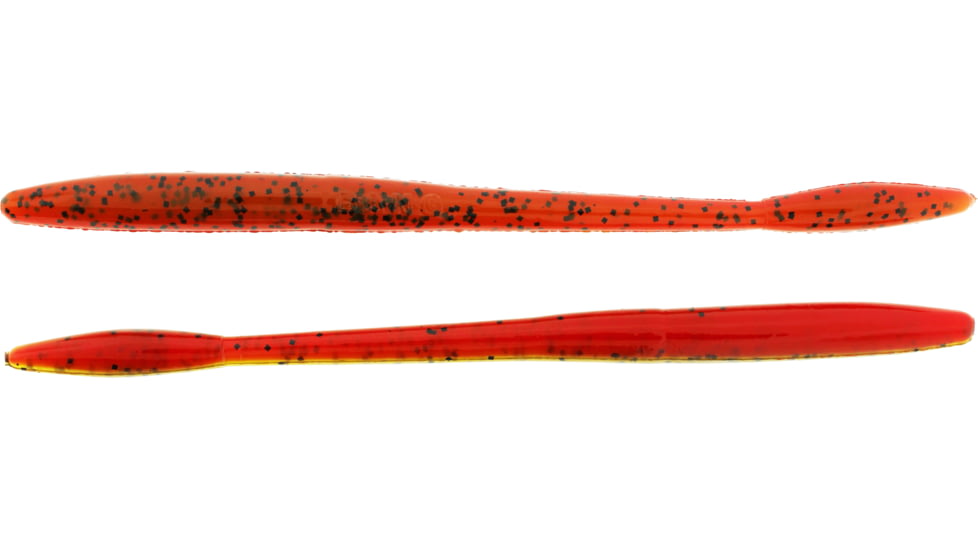 Bass Assassin BANG Lures Tapout, 6in, 12 per Pack, Green Pumpkin/Texas Red, 6, TO59496