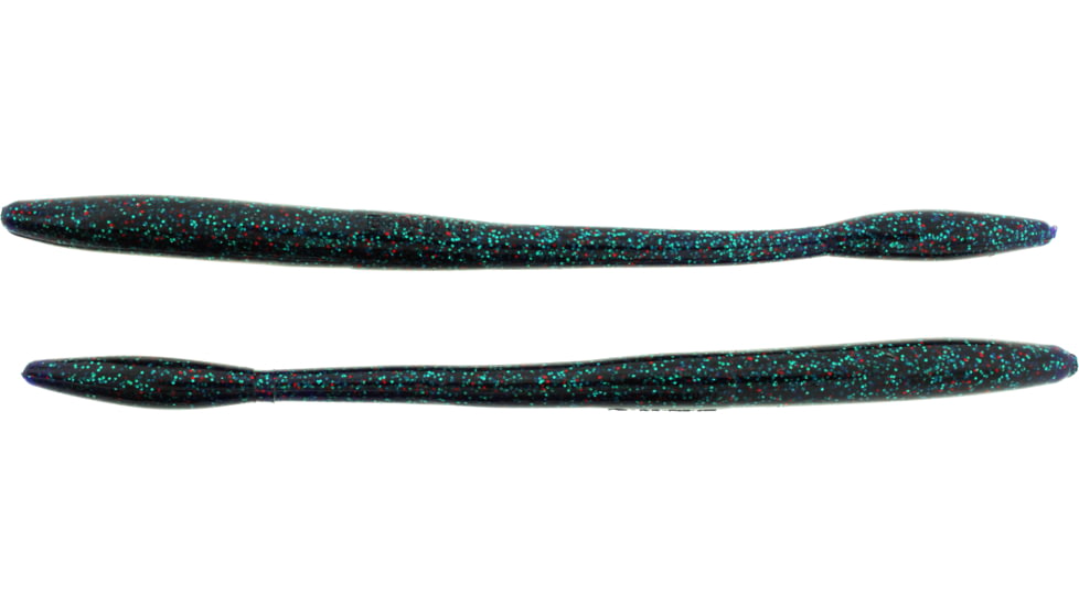 Bass Assassin BANG Lures Tapout, 6in, 12 per Pack, Junebug/Red Glitter, 6, TO59360