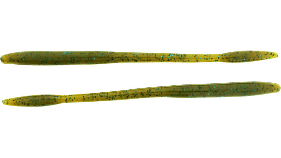 Bass Assassin BANG Lures Tapout, 7.5in, 12 per Pack, Green Pumpkin/Blue Glitter, 7.5, TO64432