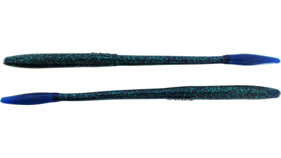 Bass Assassin BANG Lures Tapout, 7.5in, 12 per Pack, Junebug/Blue Tail, 7.5, TO64237