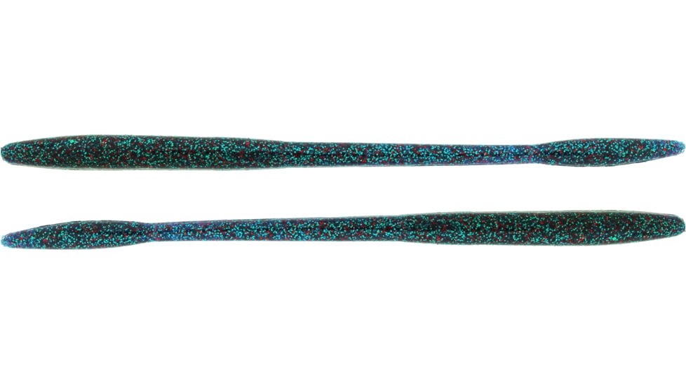 Bass Assassin BANG Lures Tapout, 7.5in, 12 per Pack, Junebug/Red Glitter, 7.5, TO64360