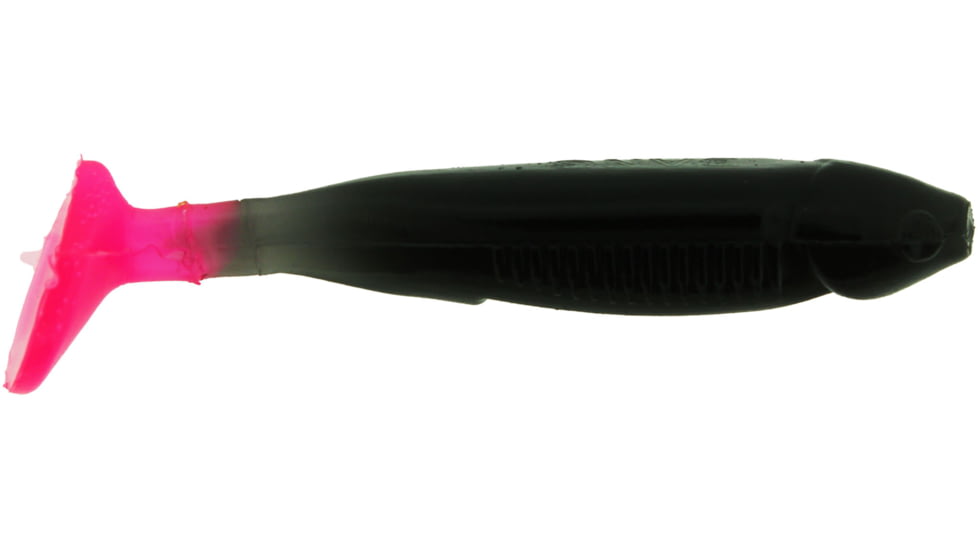 Bass Assassin Crappie Dapper Swimbait, 2in, 10 per Pack, Black/Fire Tail, 2, DDA48201