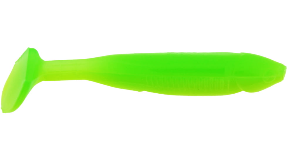 Bass Assassin Crappie Dapper Swimbait, 2in, 10 per Pack, Green/Limetreuse Tail, 2, DDA48259